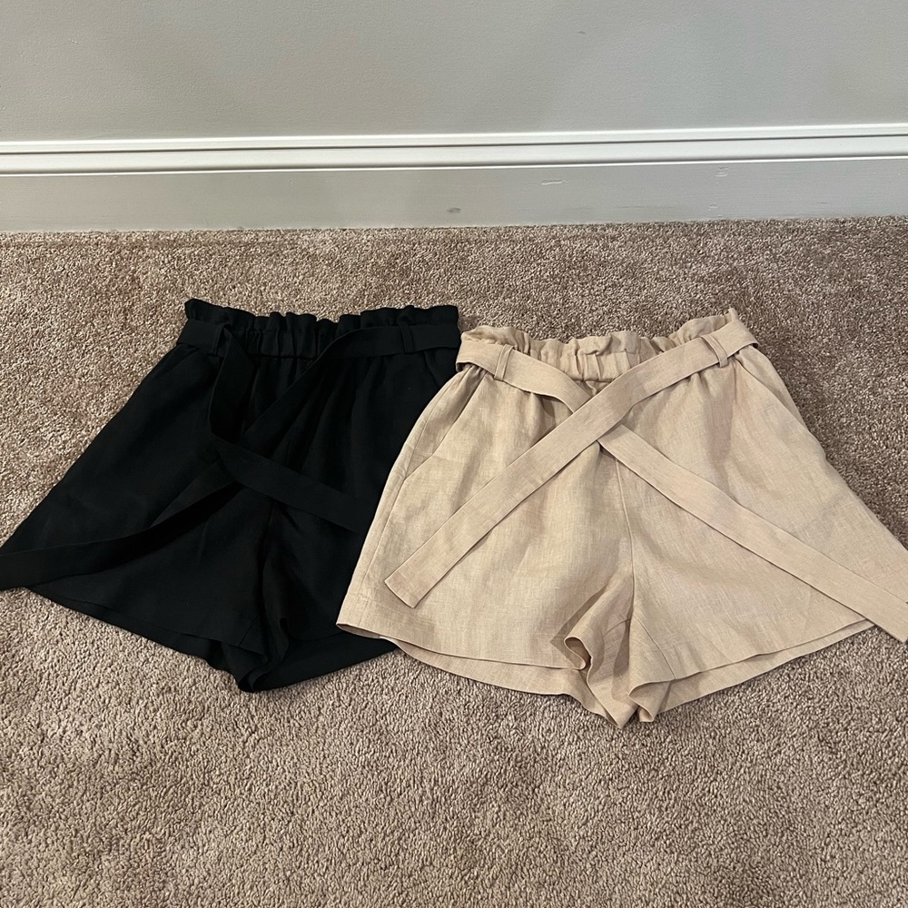 & other stories linen shorts